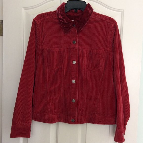 J. Jill Jackets & Blazers - J.Jill Corduroy Jacket w/ Velvet Collar & Pockets